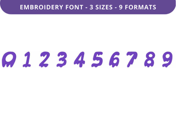 Drippy Ghost Font 0 to 9: A Designer’s Stitch Test