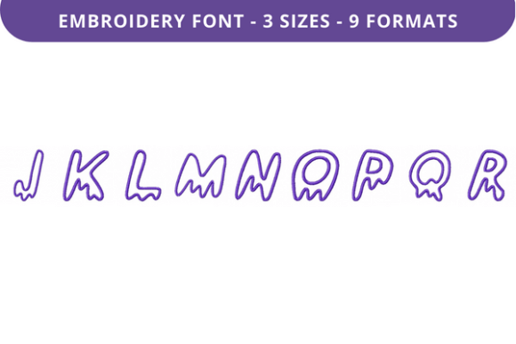 Drippy Ghost Font Uppercase J to R Review