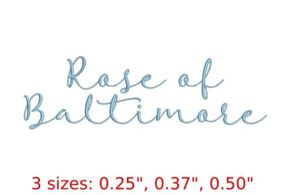 Rose of Baltimore Font: Holiday Embroidery Review