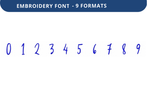 Under Secretary Font 0 to 9: Elegant Embroidery Numbers