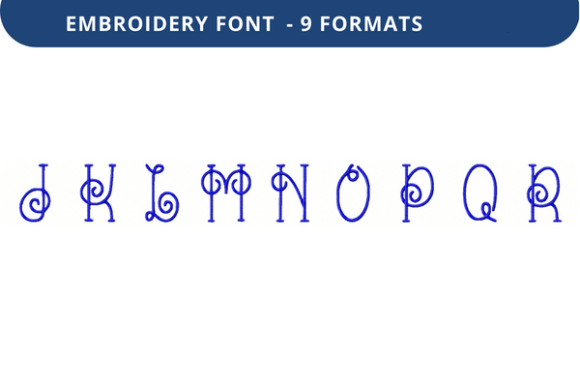 Vine Nouveau Font J to R: A Designer’s Stitch Test